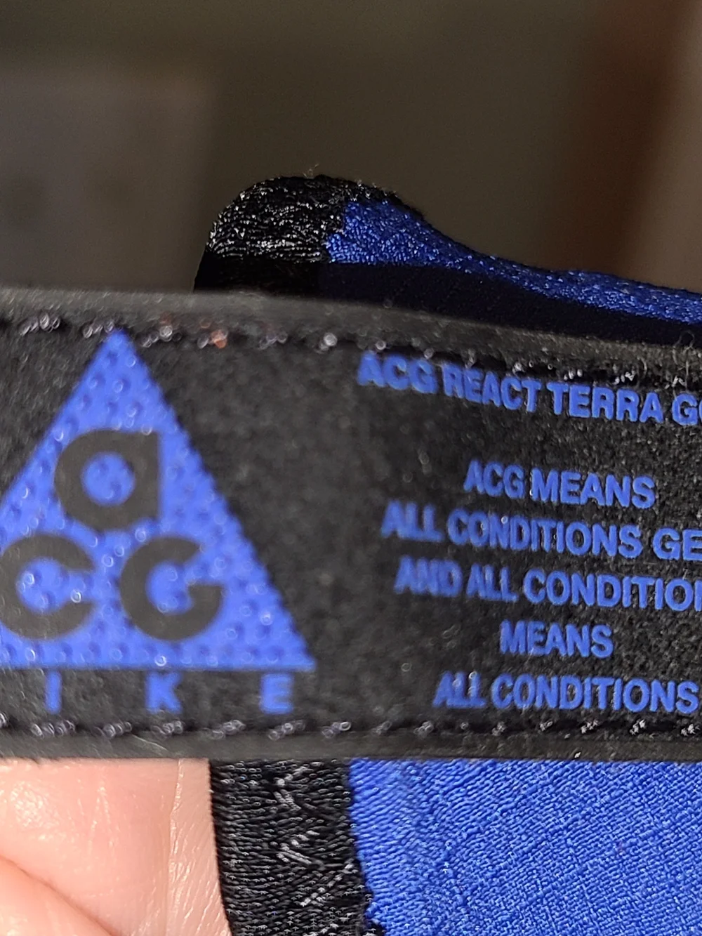 Nike Acg React Terra Gobe Men's Size 7 US BV6344-400 Blue Black Athletic Shoes